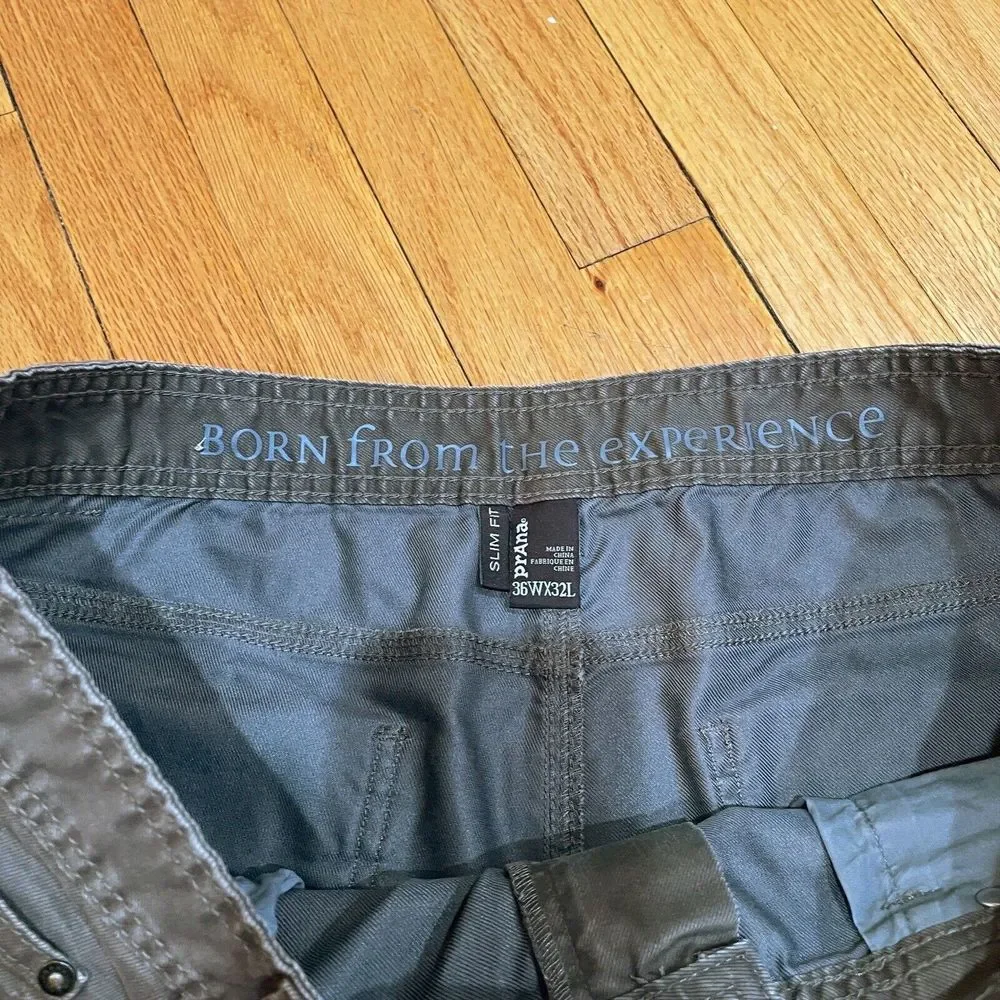 Prana Bridger Pants Mens Size 36 x 32 Slim Fit Brown Style M4BD32315 Excellent - Picture 4 of 14